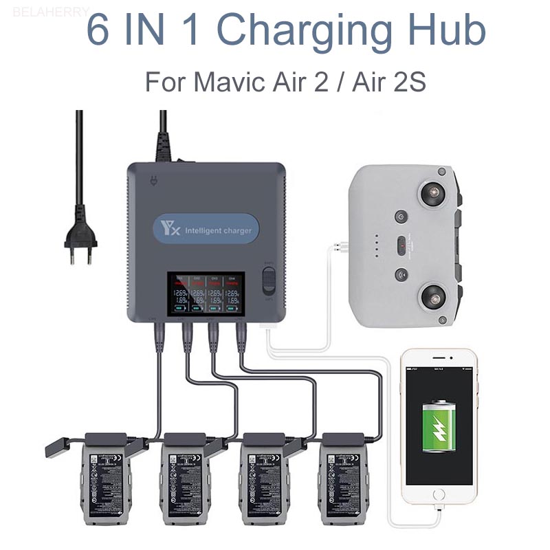 Drone Battery Balance Charger - Pengisi Daya Baterai Tampilan Digital 6