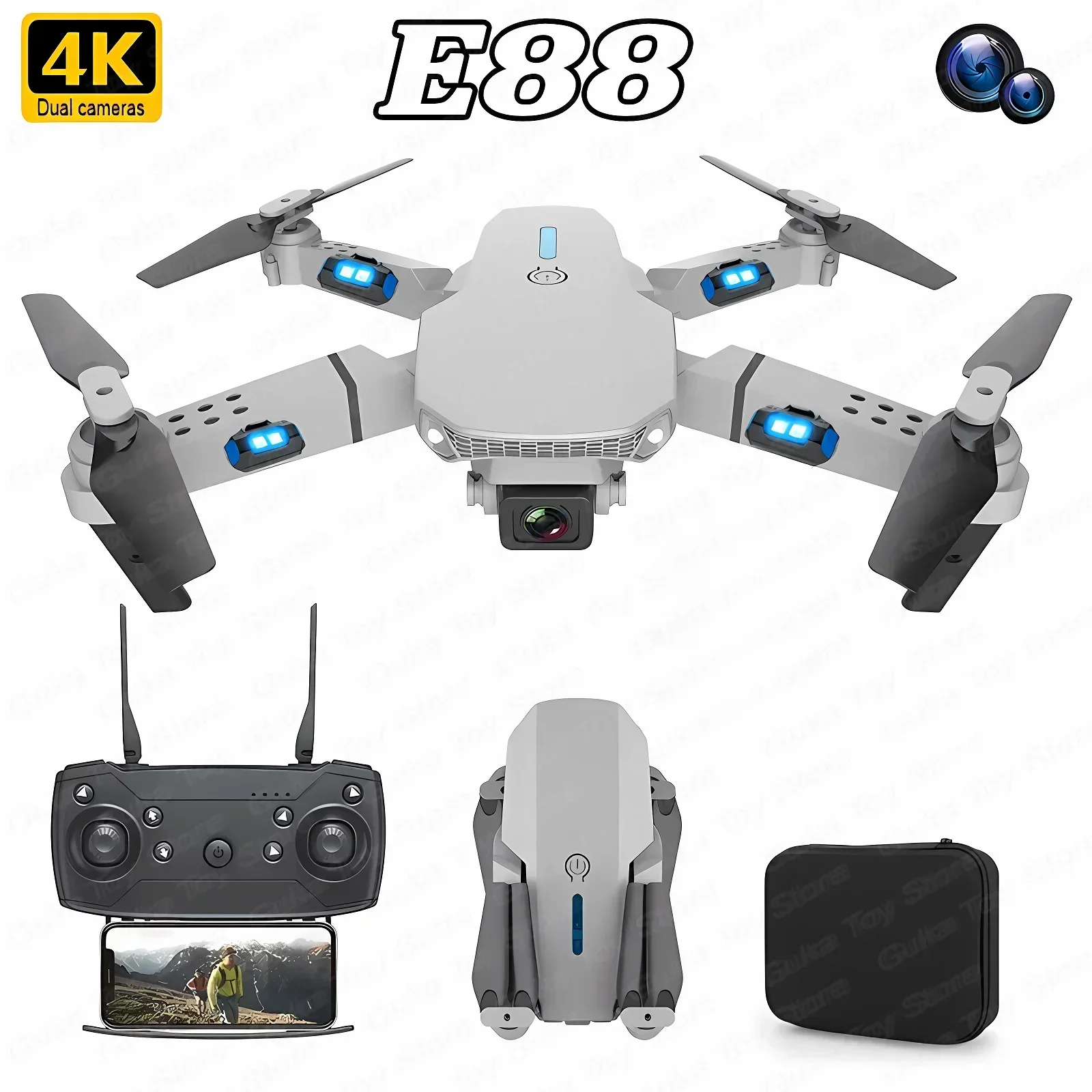 Drone Battery Case - E88 Pro Drone FPV kamera sudut