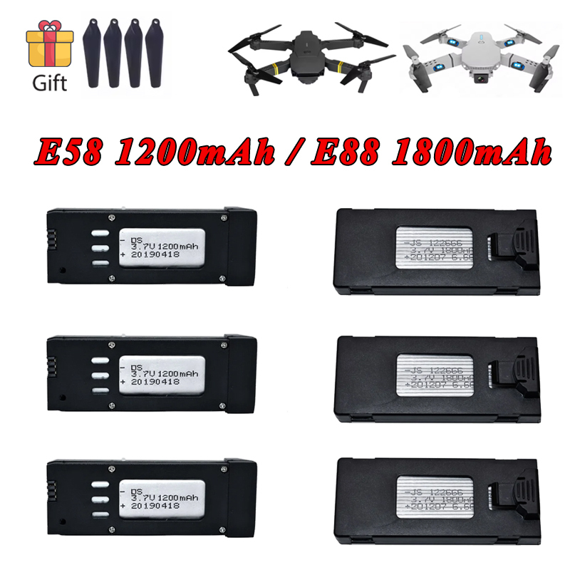 Eachine Drone E58 - Baterai Lipo 3.7V 1200MAh 1800MAh untuk