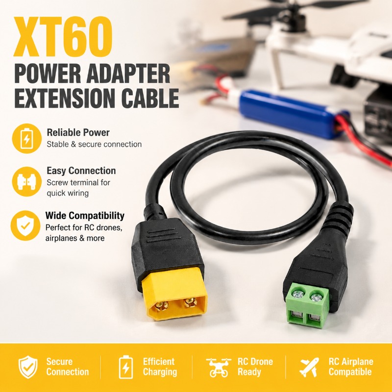Drone Battery Balance Charger - Konektor XT60 Male Female ke Kabel