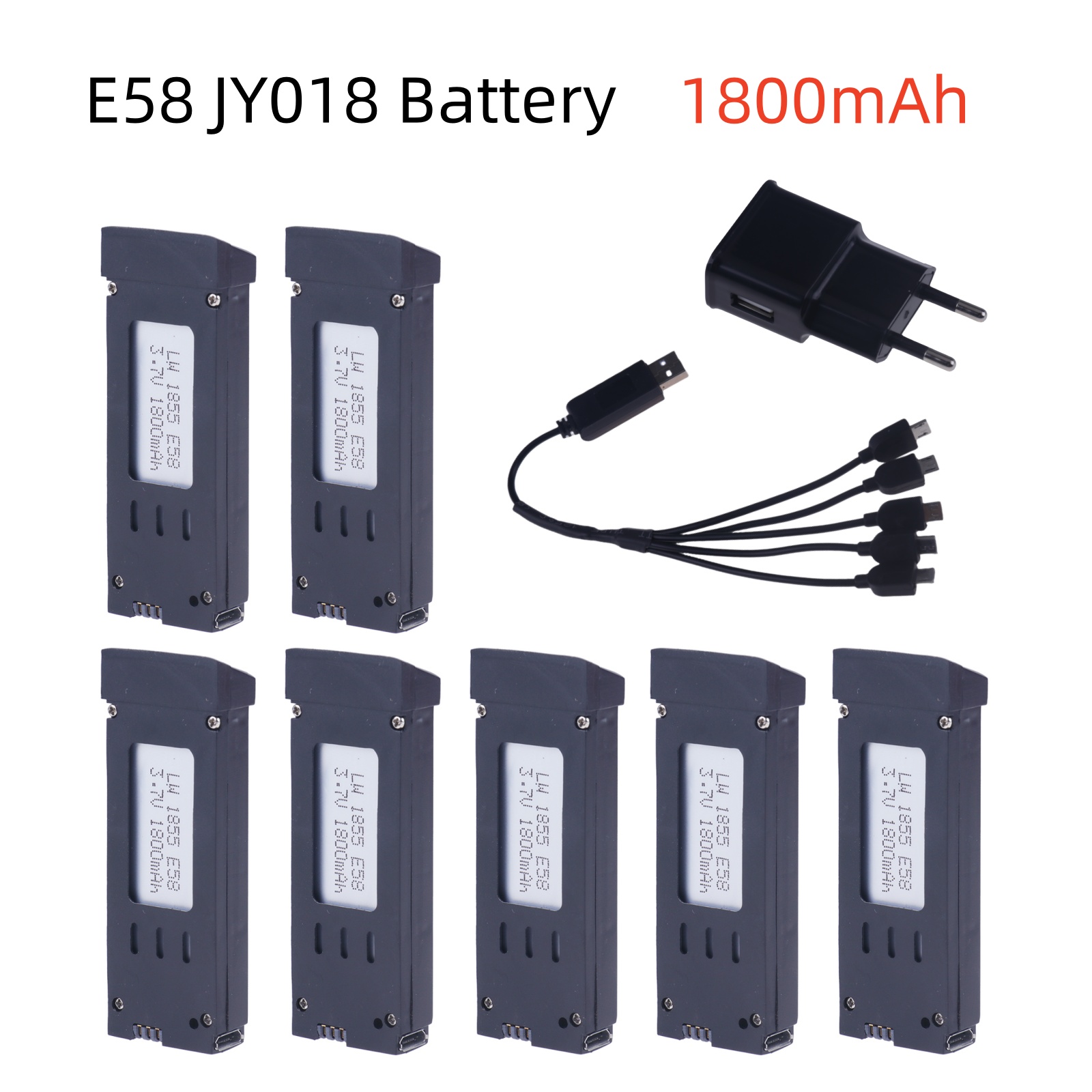 Drone RC 3.7V 1800mAh baterai  - Eachine Drone E58 ulasan dan harga