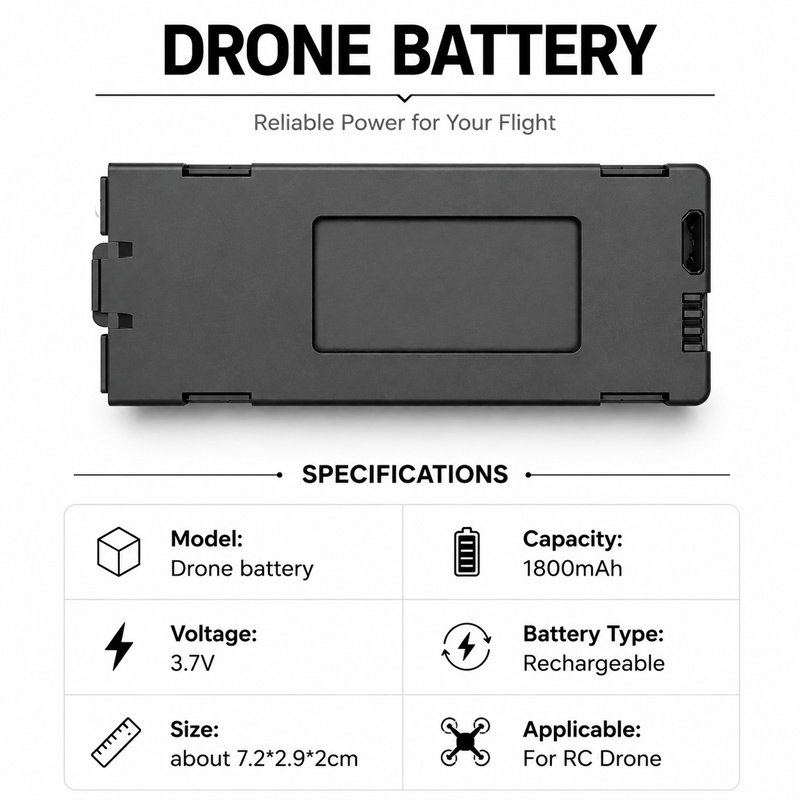 E88 baterai Drone 3.7V 1800mAh - Eachine Drone E58 ulasan dan harga